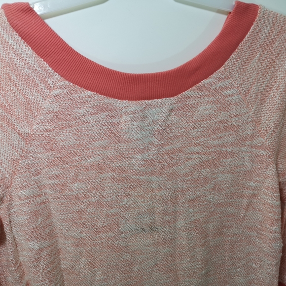 Love by Design Women 3/4 Raglan Sleeve Scoop T-Shirt Knit Textured Peach Size L - Picture 9 of 10